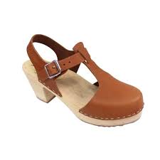 Lotta From Stockholm Highwood T Bar Clogs Tan 39 Nwt