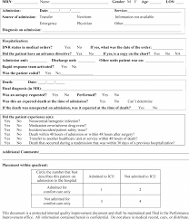Death Review Form Cpr Indicates Cardiopulmonary