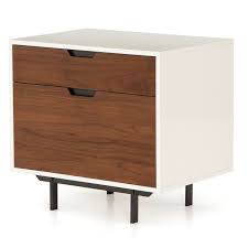 Buy products such as 2, 3, 4, and 5 drawer lateral and vertical filling cabinets with multiple finishes and colors. Mid Century Modern White Lacquer Filing Cabinet Walnut Zin Home