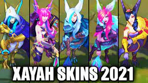 All Xayah Skins Spotlight (League of Legends) - YouTube