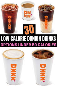 low calorie dunkin drinks under 50 calories