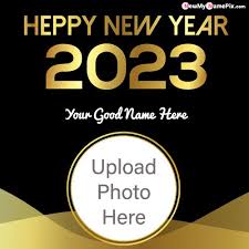 happy new year 2023 photo frame