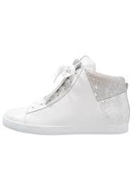 Gabor High Top Trainers Weiß Silber Women Sale Shoes White
