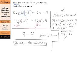 Multi Step Equations And Inequalities