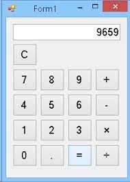 a simple calculator in windows forms