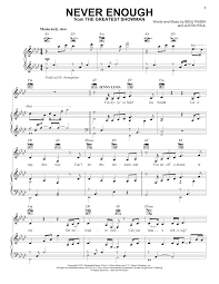 Keep your favourite songs in personal songbook. Pasek Paul Never Enough From The Greatest Showman Sheet Music Pdf Notes Chords Film Tv Score Guitar Chords Lyrics Download Printable Sku 252848