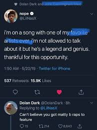 Filed under lil nas x , nike , sneakers , 3/27/21 share this article: John Cunningham Liked The Tweet Possibility Of An X And Lil Nas Track Xxxtentacion
