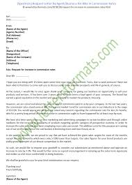 Request Letter By Agent Business For Hike In Commission Rates