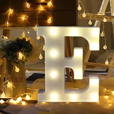 Amazon Com Amiley Light Up Letters Diy Led Decorative A Z Marquee Alphabet Letter Lights Sign Party Wedding Anniversary Decoration Wall Decor Light E Arts Crafts Sewing