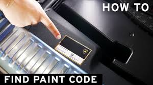 how to locate lamborghini paint code