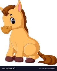 cute horse cartoon royalty free vector