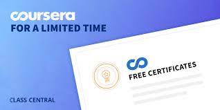 coursera offers free certificates