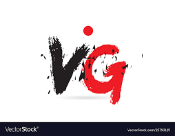 alphabet letter combination vg v g with