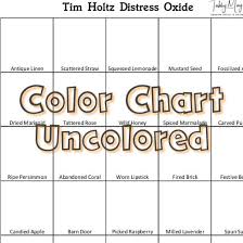 Ranger Tim Holtz Distress Oxide Ink Color Chart 60 Colors