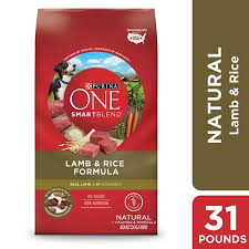 Purina One Natural Dry Dog Food Smartblend Lamb Rice Formula 31 1 Lb Bag
