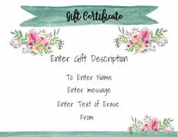 Free Gift Certificate Template 50 Designs Customize Online And