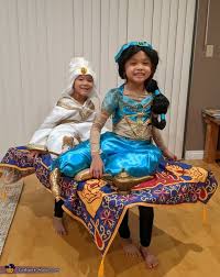 and jasmine riding a magic carpet costume