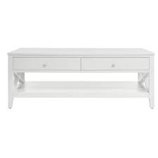 White Coffee Table With Silver Legs
