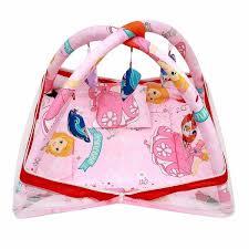 mosquito net blue baby play mat pink