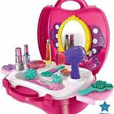barbie plastic makeup kit toy set