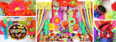 Colorful papel picado table runners Fiesta Party Supplies Decorations Pinatas Tableware Decorations Invitations Favors Sombreros