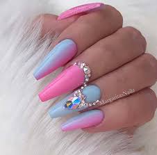 nail art ideas for coffin shaped nails