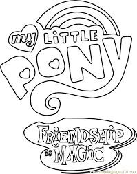 Friendship Is Magic Logo Coloring Page
