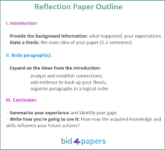 how to write a reflection paper