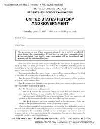 Us History And Government Examination June 2017 Assessment