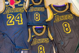 Kobe bryant's upcoming nike shoe hint's at lakers black mamba jerseys. Kobe Bryant Vanessa Bryant Posts Lakers Black Mamba Jerseys On Ig