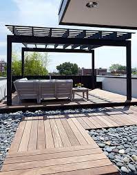 Outdoor Pergola Rooftop Terrace Design