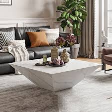 modern white marble coffee table for