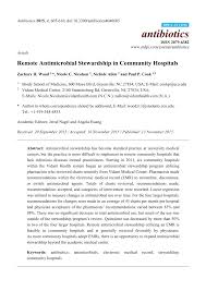 Pdf Remote Antimicrobial Stewardship In Community Hospitals