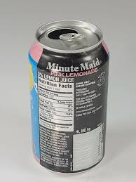 minute maid pink lemonade soda pop can