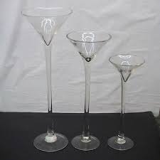 tall martini glass vase wedding table