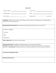Common Core Weekly Lesson Plan Template Wepage Co