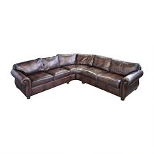bernhardt brown leather sectional 73