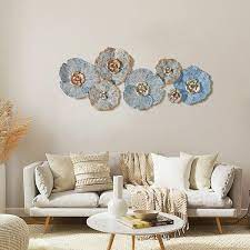 Multi Color Distressed Flower Wall Art