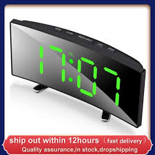 Curved Dimmable Led Sn Digital Clock