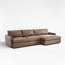 A white leather couch from homegear also comes into play with its very sturdy construction and stylish design. Lounge Top Grain Leather Sectional Sofa Crate And Barrel Canada