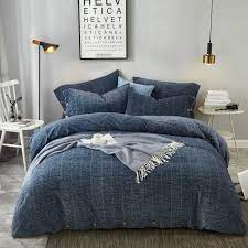 cotton fleece sleep warmth bedding set