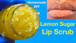lemon exfoliating lip scrub