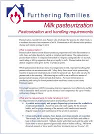 Furthering Families Milk Pasteurization Guarding Against