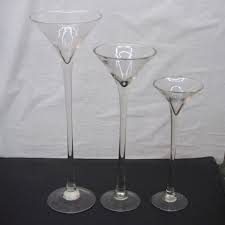 Tall Martini Glass Vase Wedding Table