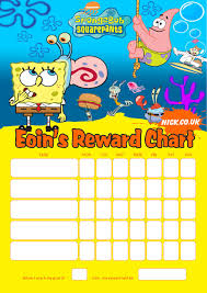 Personalised Spongebob Reward Chart Adding Photo Option Available