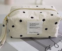french dot 3d cosmetic bag