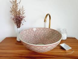 Ceramic Sink With Japanese Pattern
