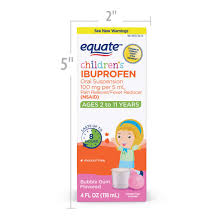 Equate Childrens Ibuprofen Bubble Gum Suspension 100 Mg 4