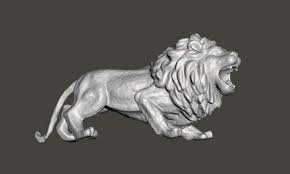 fichier stl lion rugissant objet