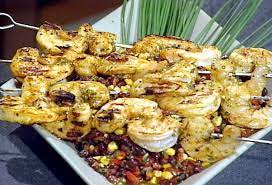 Spicy Barbecued Shrimp Skewers Emeril Lagasse Food Network Food  gambar png